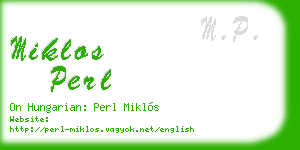 miklos perl business card
